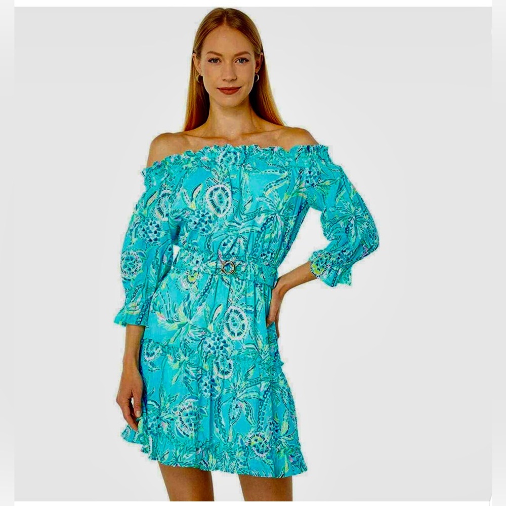 NWOT Lilly Pulitzer Louisa Dress in Bermuda Blue.